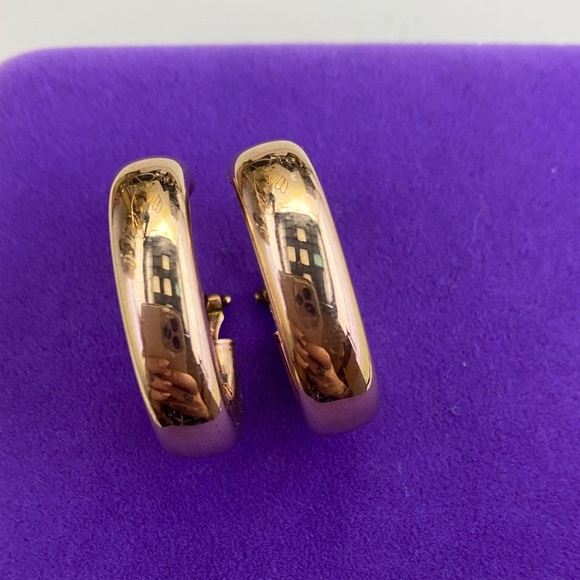 Milor Jewelry - 💛 Elegant Milor Rose Gold Plated Beonze Hoop Earrings